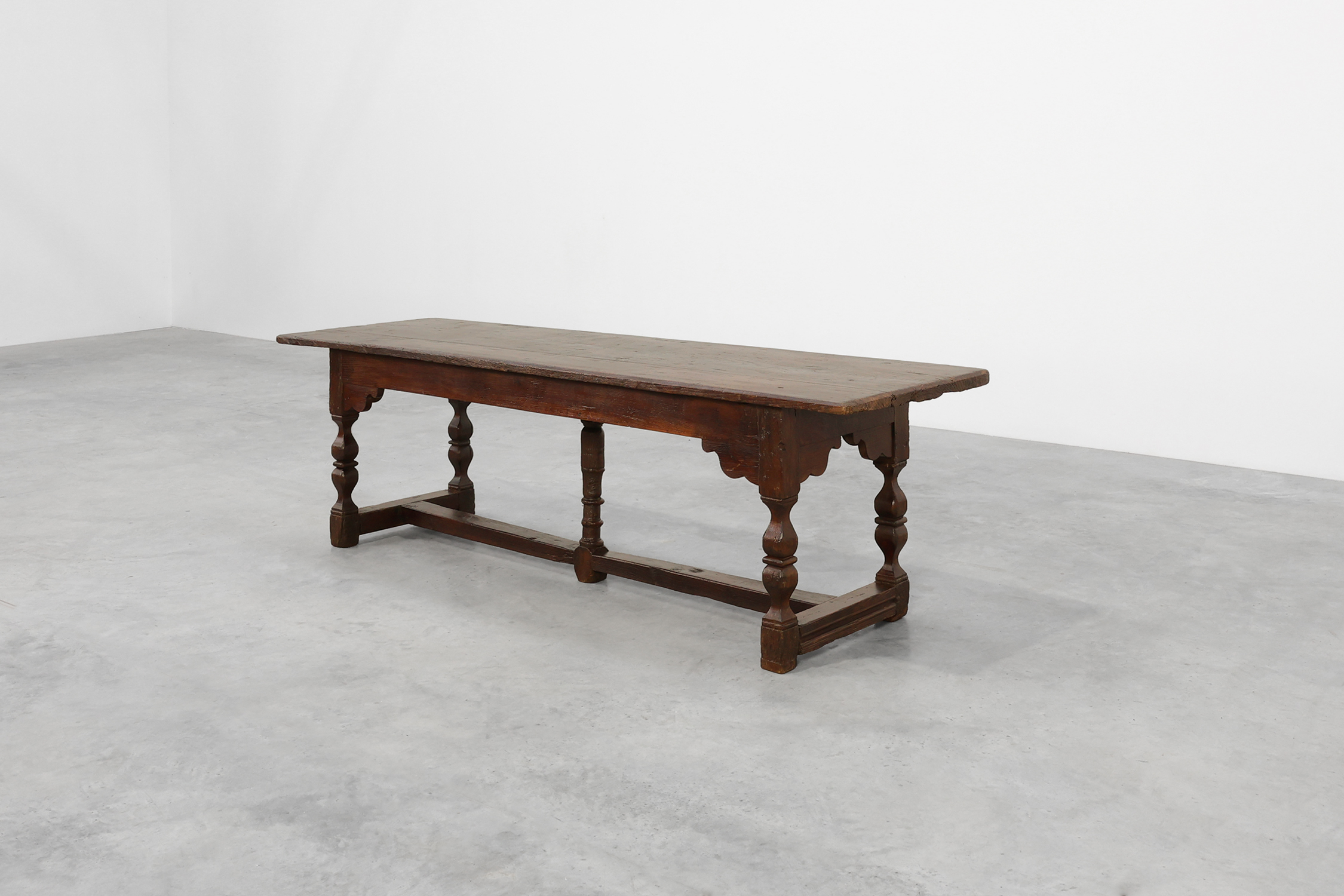 17th‑Century Flemish Solid Oak Monastery Table, Belgiumthumbnail